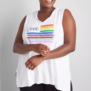 Lane Bryant Livi Hoodie Tunic Top 14/16 Love Pride